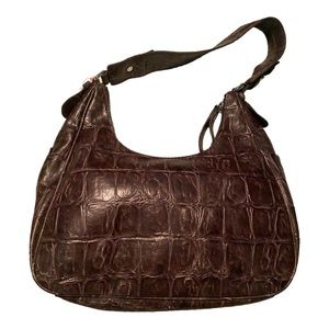 Wilson leather Brown “It’s Croc” Hobo style purse.